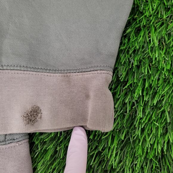 NIKE Track Fleece Jacket Large 24x24 Boxy Gray Orange - Picture 13 of 16